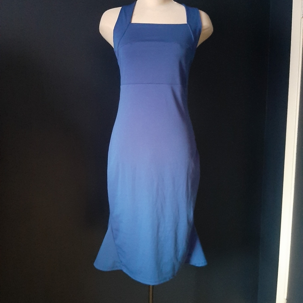 2/$20 Blue mermaid cut dress